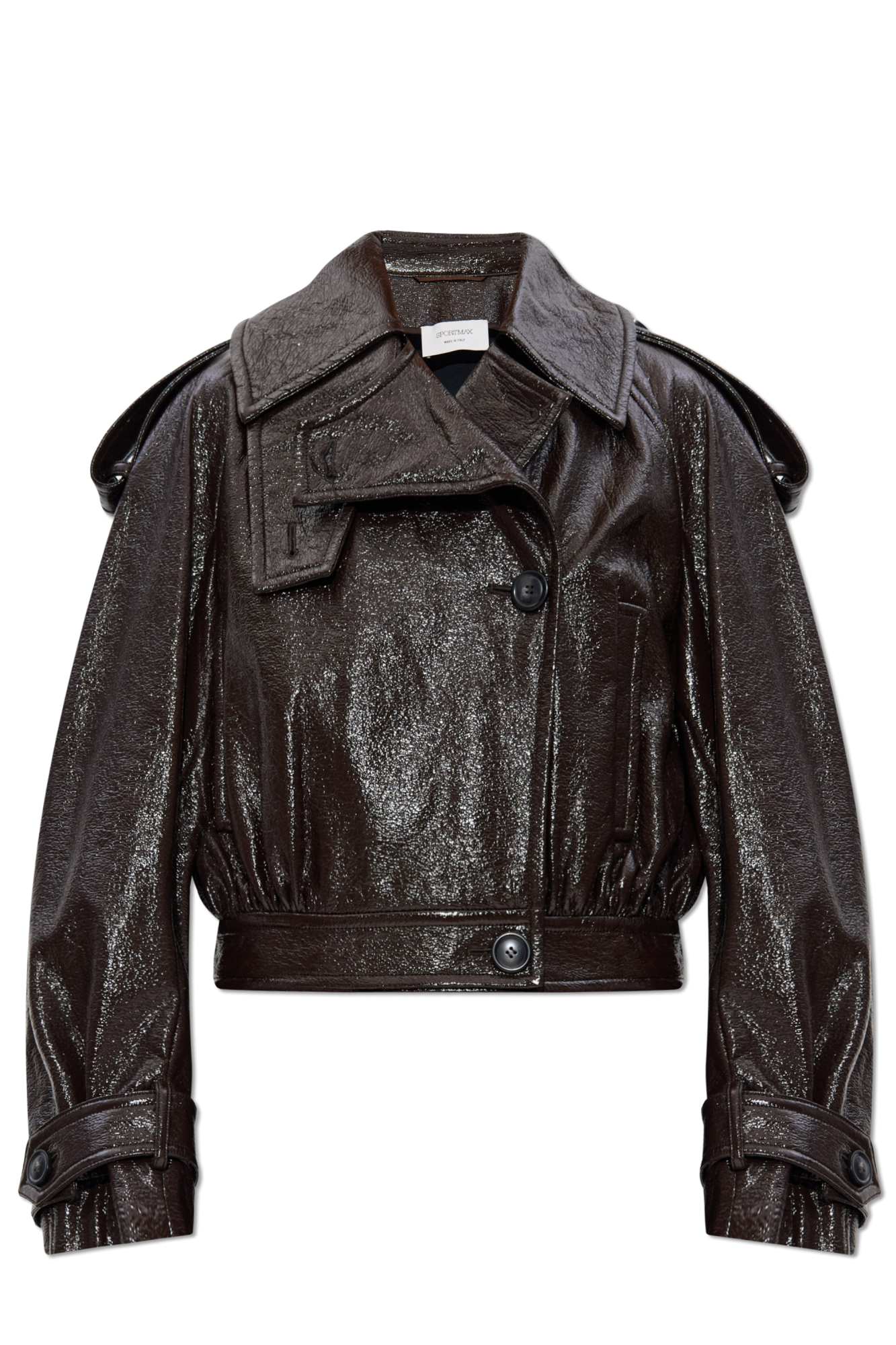 COOME　ECHO LEATHER SHORT JACKET コーメSIZEF Mixed leather short jacket - Brown | Hermès Macau SAR